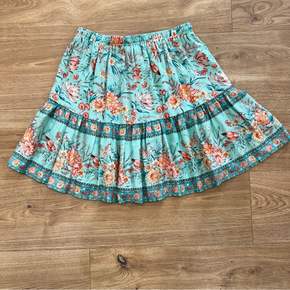 Arnhem Women’s 2 piece Flora Teal Skirt Set AUS Size 8 US Size 4Great Condition - Picture 6 of 13